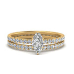 Load image into Gallery viewer, underhalo-eternity-marquise-cut-diamond-wedding-band-set-in-FD9168MQANGLE3-NL-YG
