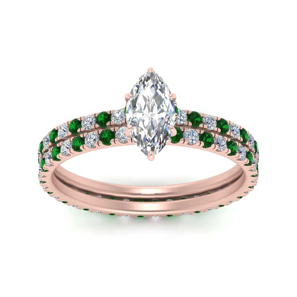 underhalo-eternity-marquise-cut-diamond-wedding-band-set-with-emerald-in-FD9168MQGEMGRANGLE3-NL-RG