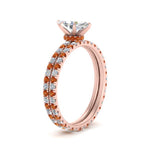 Load image into Gallery viewer, underhalo-eternity-marquise-cut-diamond-wedding-band-set-with-orange-sapphire-in-FD9168MQGSAORANGLE3-NL-RG