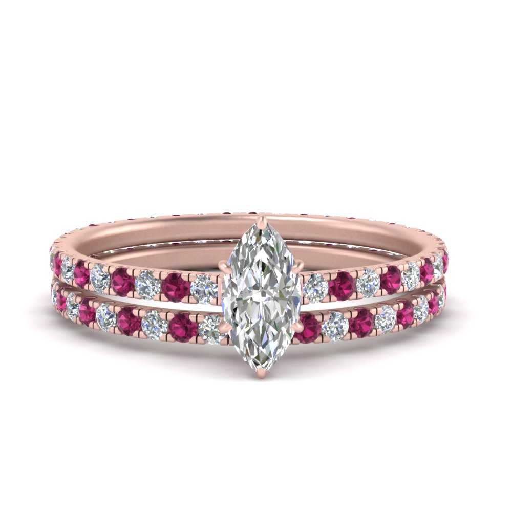 underhalo-eternity-marquise-cut-diamond-wedding-band-set-with-pink-sapphire-in-FD9168MQGSADRPIANGLE3-NL-RG