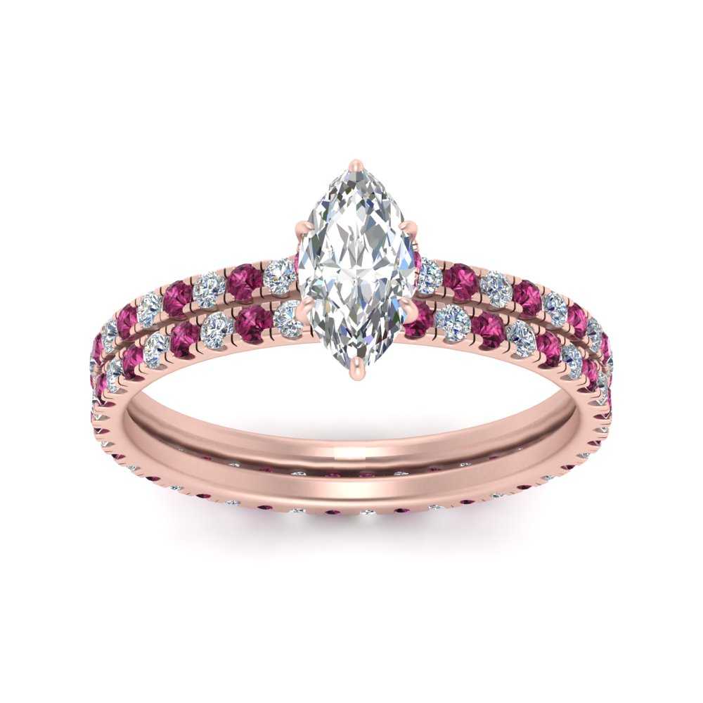 underhalo-eternity-marquise-cut-diamond-wedding-band-set-with-pink-sapphire-in-FD9168MQGSADRPIANGLE3-NL-RG