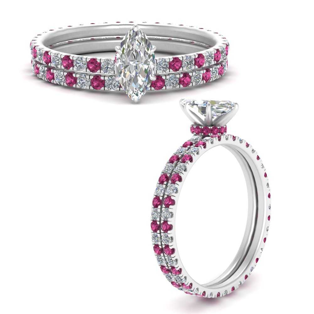 underhalo-eternity-marquise-cut-diamond-wedding-band-set-with-pink-sapphire-in-FD9168MQGSADRPIANGLE3-NL-WG