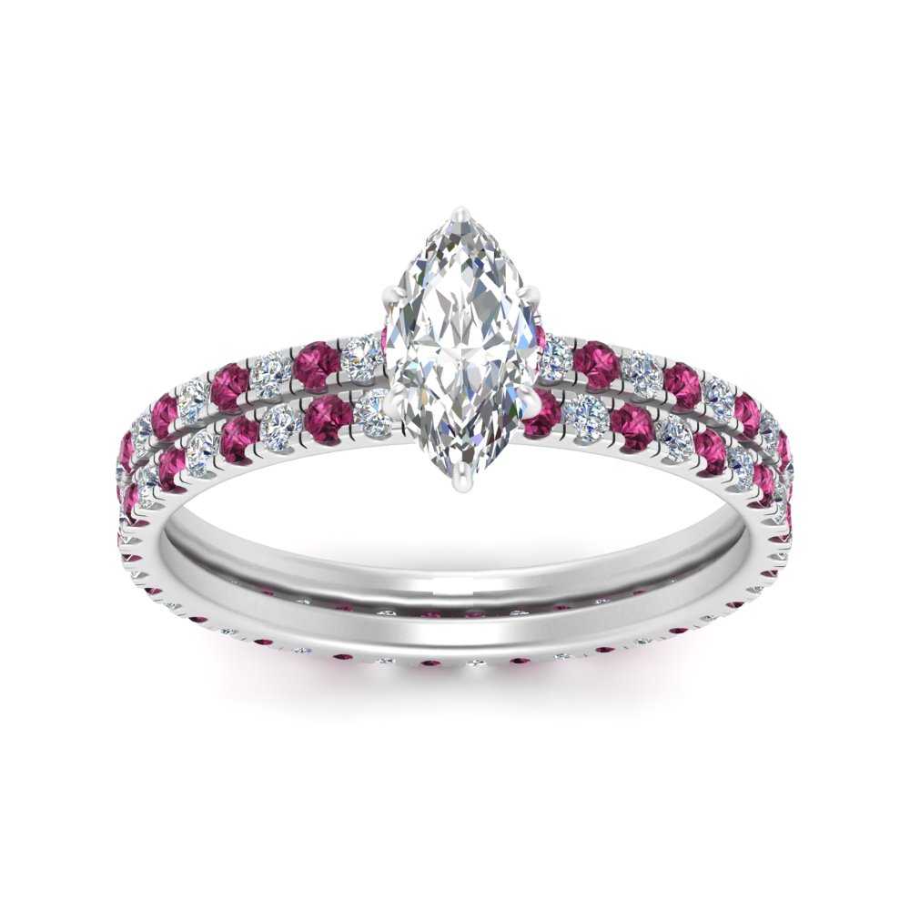 underhalo-eternity-marquise-cut-diamond-wedding-band-set-with-pink-sapphire-in-FD9168MQGSADRPIANGLE3-NL-WG