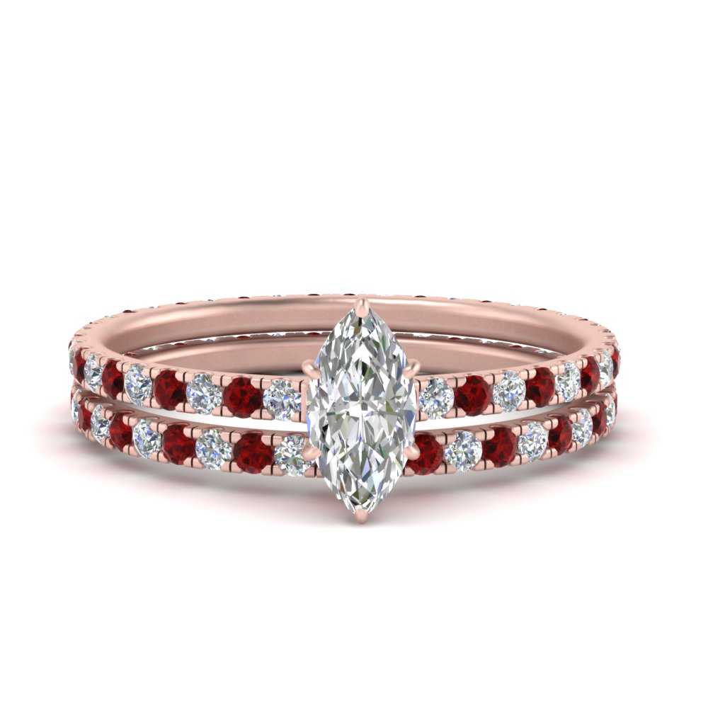 underhalo-eternity-marquise-cut-diamond-wedding-band-set-with-ruby-in-FD9168MQGRUDRANGLE3-NL-RG