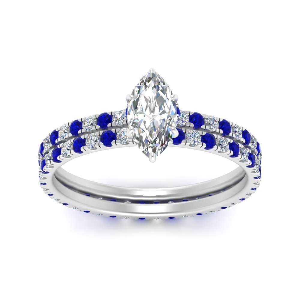 underhalo-eternity-marquise-cut-diamond-wedding-band-set-with-sapphire-in-FD9168MQGSABLANGLE3-NL-WG