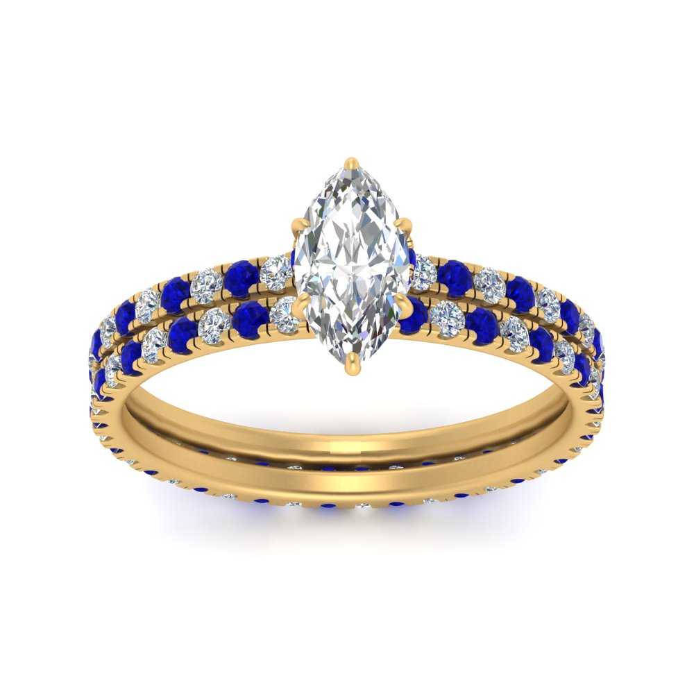 underhalo-eternity-marquise-cut-diamond-wedding-band-set-with-sapphire-in-FD9168MQGSABLANGLE3-NL-YG