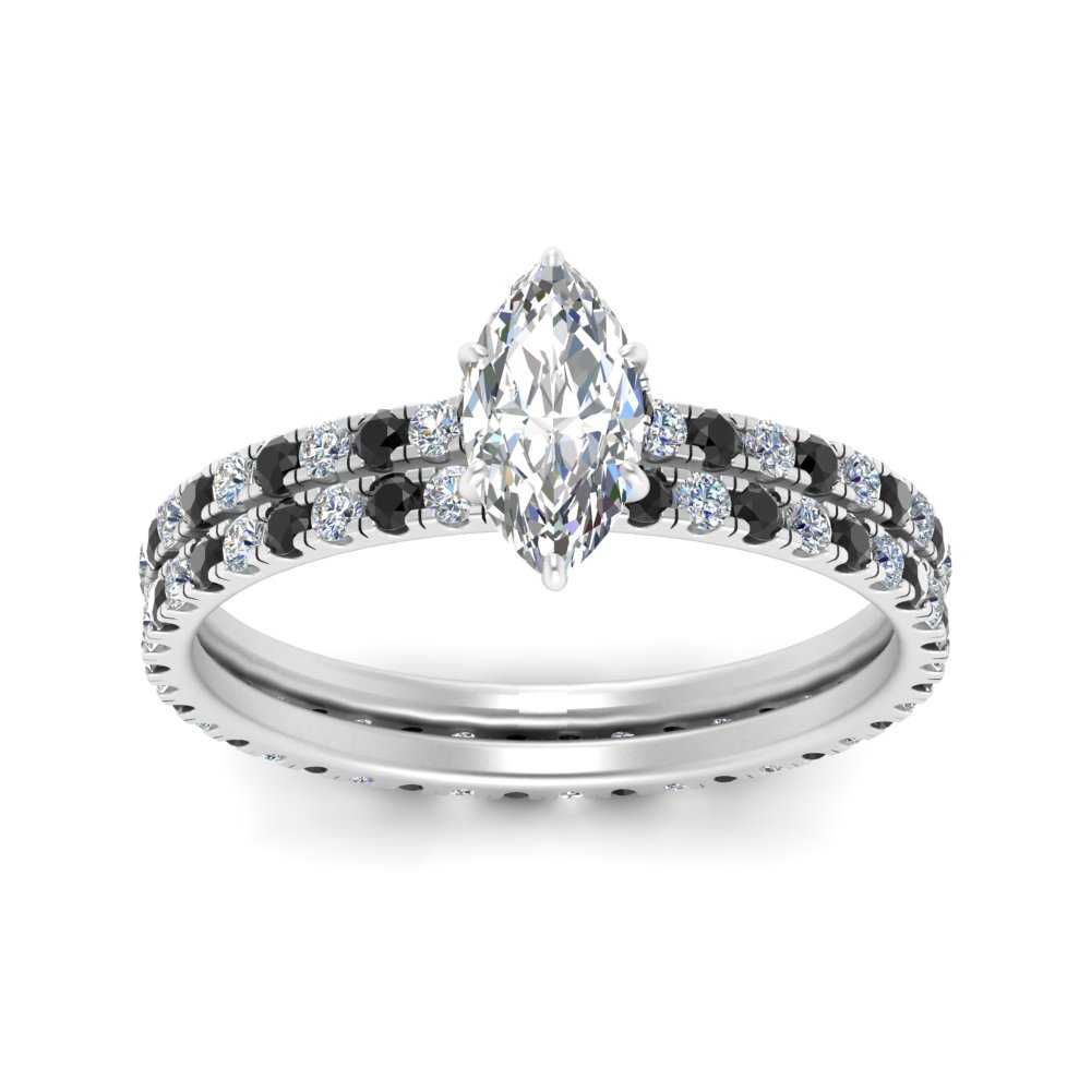 underhalo-eternity-marquise-cut-wedding-band-set-with-black-diamond-in-FD9168MQGBLACKANGLE3-NL-WG