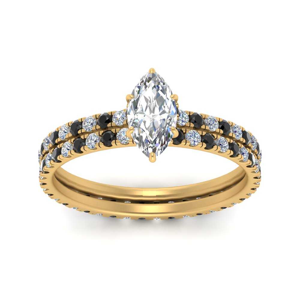underhalo-eternity-marquise-cut-wedding-band-set-with-black-diamond-in-FD9168MQGBLACKANGLE3-NL-YG