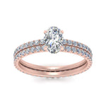 Load image into Gallery viewer, underhalo-eternity-oval-shaped-diamond-wedding-band-set-in-FD9168OVANGLE3-NL-RG
