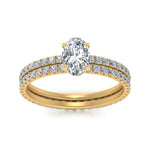 Load image into Gallery viewer, underhalo-eternity-oval-shaped-diamond-wedding-band-set-in-FD9168OVANGLE3-NL-YG
