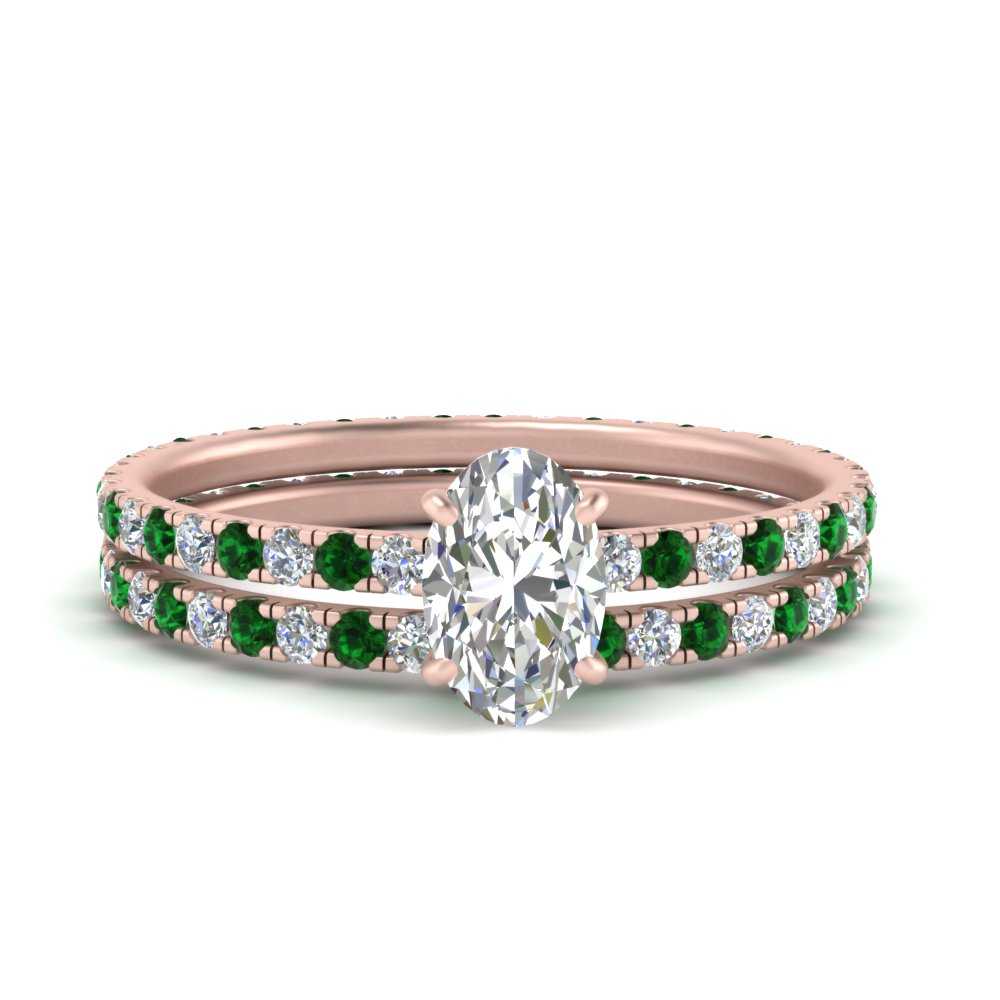 underhalo-eternity-oval-shaped-diamond-wedding-band-set-with-emerald-in-FD9168OVGEMGRANGLE3-NL-RG