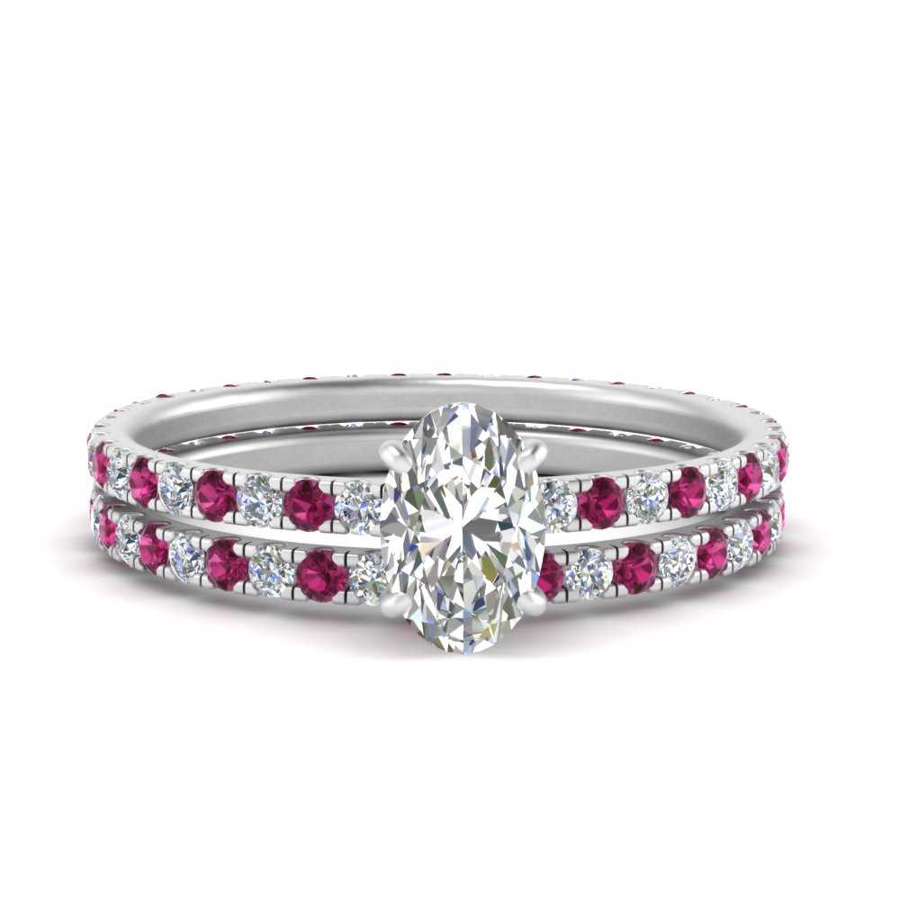 underhalo-eternity-oval-shaped-diamond-wedding-band-set-with-pink-sapphire-in-FD9168OVGSADRPIANGLE3-NL-WG