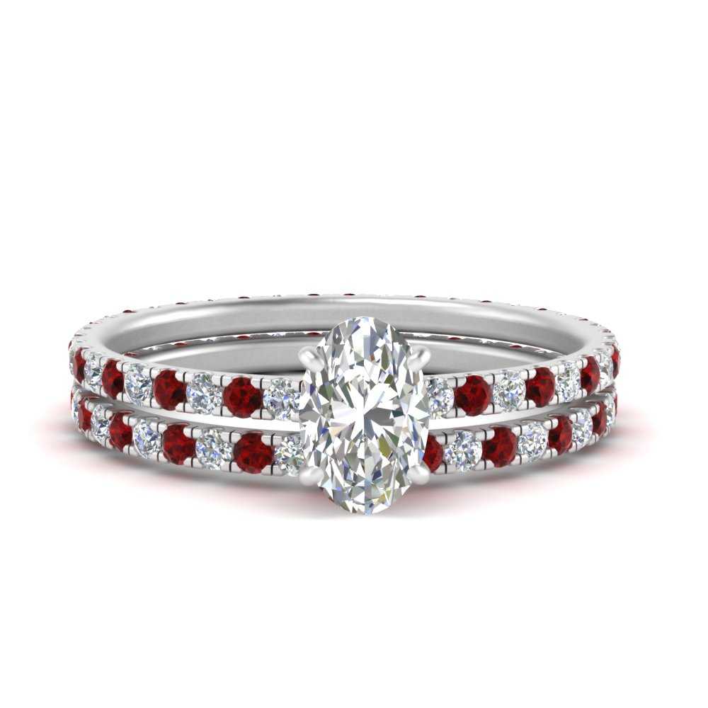 underhalo-eternity-oval-shaped-diamond-wedding-band-set-with-ruby-in-FD9168OVGRUDRANGLE3-NL-WG