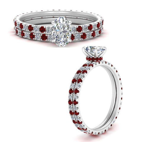 underhalo-eternity-oval-shaped-diamond-wedding-band-set-with-ruby-in-FD9168OVGRUDRANGLE3-NL-WG