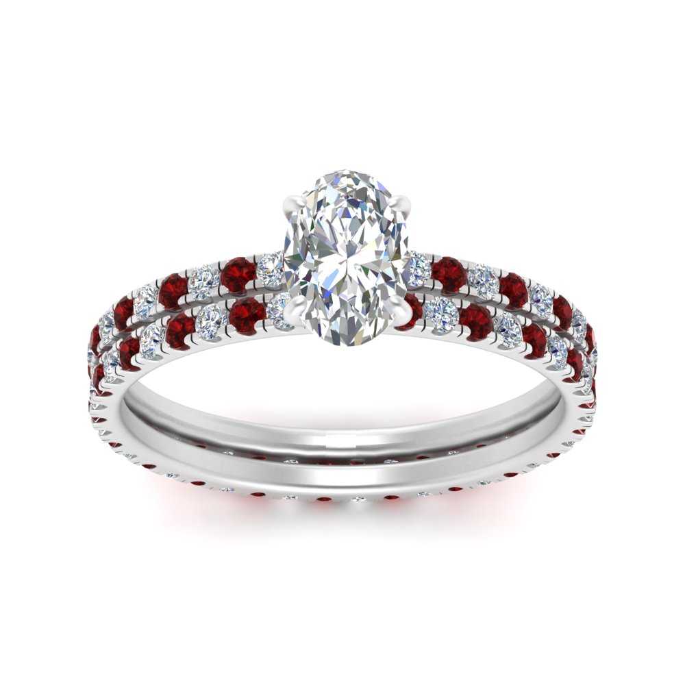underhalo-eternity-oval-shaped-diamond-wedding-band-set-with-ruby-in-FD9168OVGRUDRANGLE3-NL-WG