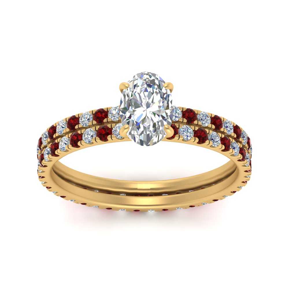 underhalo-eternity-oval-shaped-diamond-wedding-band-set-with-ruby-in-FD9168OVGRUDRANGLE3-NL-YG
