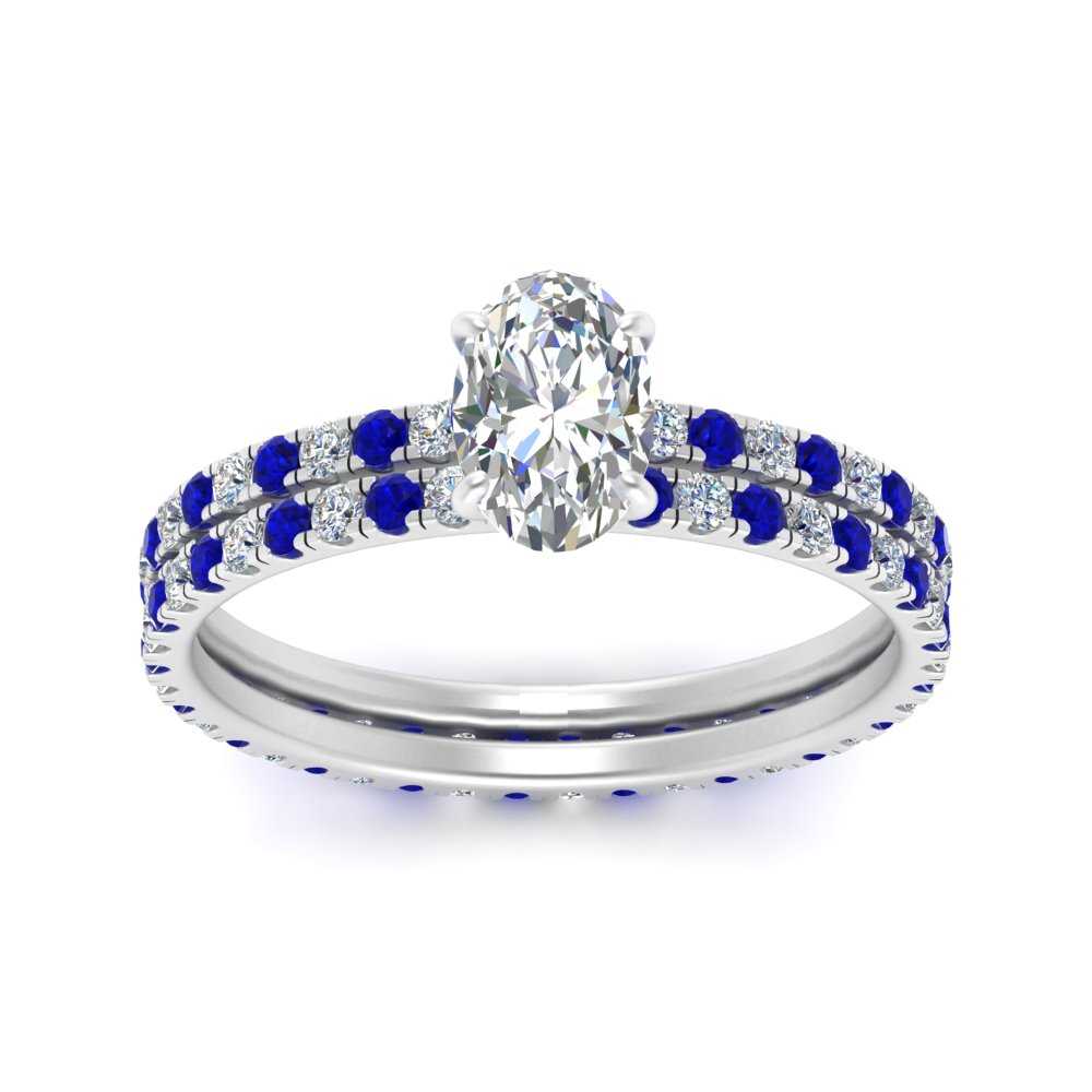 underhalo-eternity-oval-shaped-diamond-wedding-band-set-with-sapphire-in-FD9168OVGSABLANGLE3-NL-WG