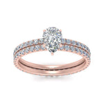 Load image into Gallery viewer, underhalo-eternity-pear-shaped-diamond-wedding-band-set-in-FD9168PEANGLE3-NL-RG

