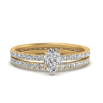 Load image into Gallery viewer, underhalo-eternity-pear-shaped-diamond-wedding-band-set-in-FD9168PEANGLE3-NL-YG
