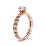 Load image into Gallery viewer, underhalo-eternity-pear-shaped-diamond-wedding-band-set-with-orange-sapphire-in-FD9168PEGSAORANGLE3-NL-RG
