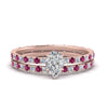 Load image into Gallery viewer, underhalo-eternity-pear-shaped-diamond-wedding-band-set-with-pink-sapphire-in-FD9168PEGSADRPIANGLE3-NL-RG