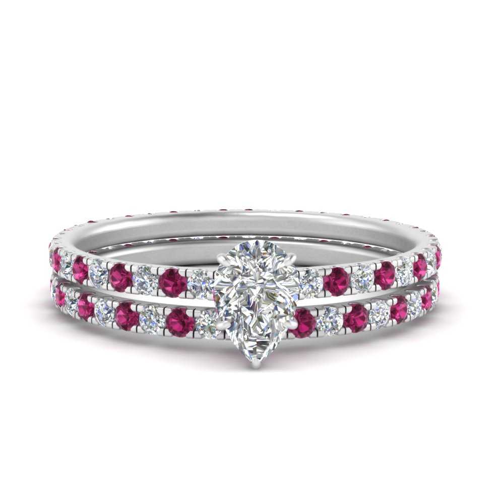 underhalo-eternity-pear-shaped-diamond-wedding-band-set-with-pink-sapphire-in-FD9168PEGSADRPIANGLE3-NL-WG