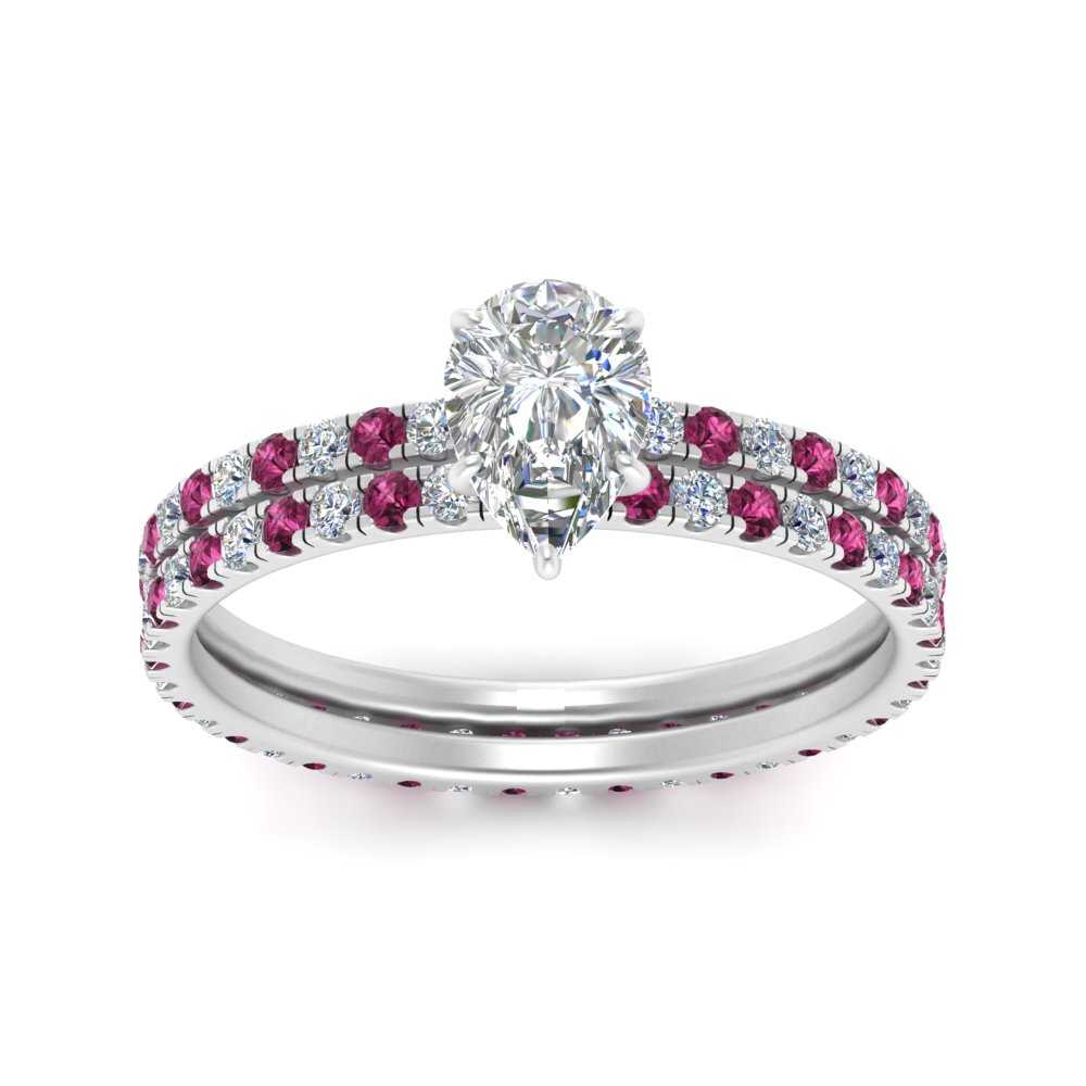 underhalo-eternity-pear-shaped-diamond-wedding-band-set-with-pink-sapphire-in-FD9168PEGSADRPIANGLE3-NL-WG