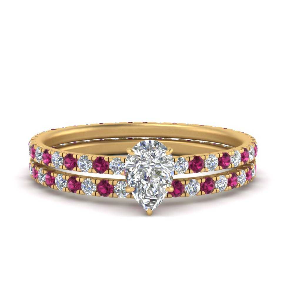 underhalo-eternity-pear-shaped-diamond-wedding-band-set-with-pink-sapphire-in-FD9168PEGSADRPIANGLE3-NL-YG