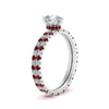 Load image into Gallery viewer, underhalo-eternity-pear-shaped-diamond-wedding-band-set-with-ruby-in-FD9168PEGRUDRANGLE3-NL-WG