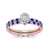 Load image into Gallery viewer, underhalo-eternity-pear-shaped-diamond-wedding-band-set-with-sapphire-in-FD9168PEGSABLANGLE3-NL-RG