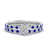 Load image into Gallery viewer, underhalo-eternity-pear-shaped-diamond-wedding-band-set-with-sapphire-in-FD9168PEGSABLANGLE3-NL-WG