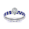 Load image into Gallery viewer, underhalo-eternity-pear-shaped-diamond-wedding-band-set-with-sapphire-in-FD9168PEGSABLANGLE3-NL-WG