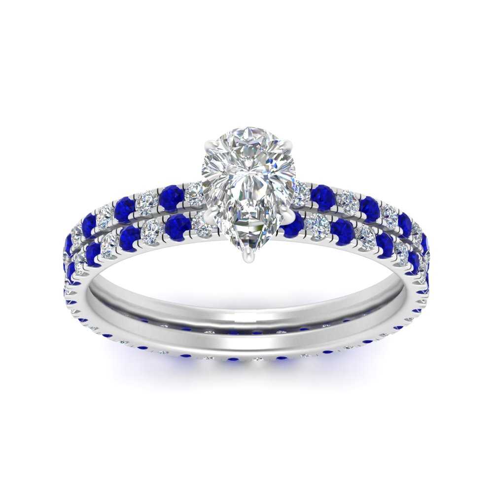 underhalo-eternity-pear-shaped-diamond-wedding-band-set-with-sapphire-in-FD9168PEGSABLANGLE3-NL-WG