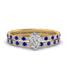 Load image into Gallery viewer, underhalo-eternity-pear-shaped-diamond-wedding-band-set-with-sapphire-in-FD9168PEGSABLANGLE3-NL-YG