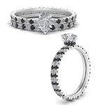 Load image into Gallery viewer, underhalo-eternity-pear-shaped-wedding-band-set-with-black-diamond-in-FD9168PEGBLACKANGLE3-NL-WG
