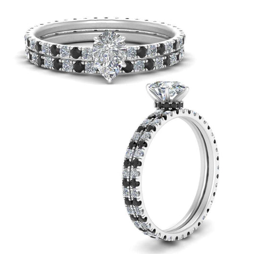 underhalo-eternity-pear-shaped-wedding-band-set-with-black-diamond-in-FD9168PEGBLACKANGLE3-NL-WG