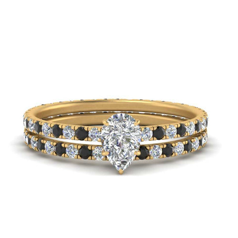 underhalo-eternity-pear-shaped-wedding-band-set-with-black-diamond-in-FD9168PEGBLACKANGLE3-NL-YG