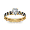 Load image into Gallery viewer, underhalo-eternity-pear-shaped-wedding-band-set-with-black-diamond-in-FD9168PEGBLACKANGLE3-NL-YG