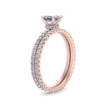 Load image into Gallery viewer, underhalo-eternity-princess-cut-diamond-wedding-band-set-in-FD9168PRANGLE3-NL-RG
