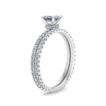 Load image into Gallery viewer, underhalo-eternity-princess-cut-diamond-wedding-band-set-in-FD9168PRANGLE3-NL-WG

