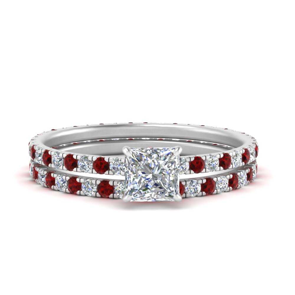 underhalo-eternity-princess-cut-diamond-wedding-band-set-with-ruby-in-FD9168PRGRUDRANGLE3-NL-WG