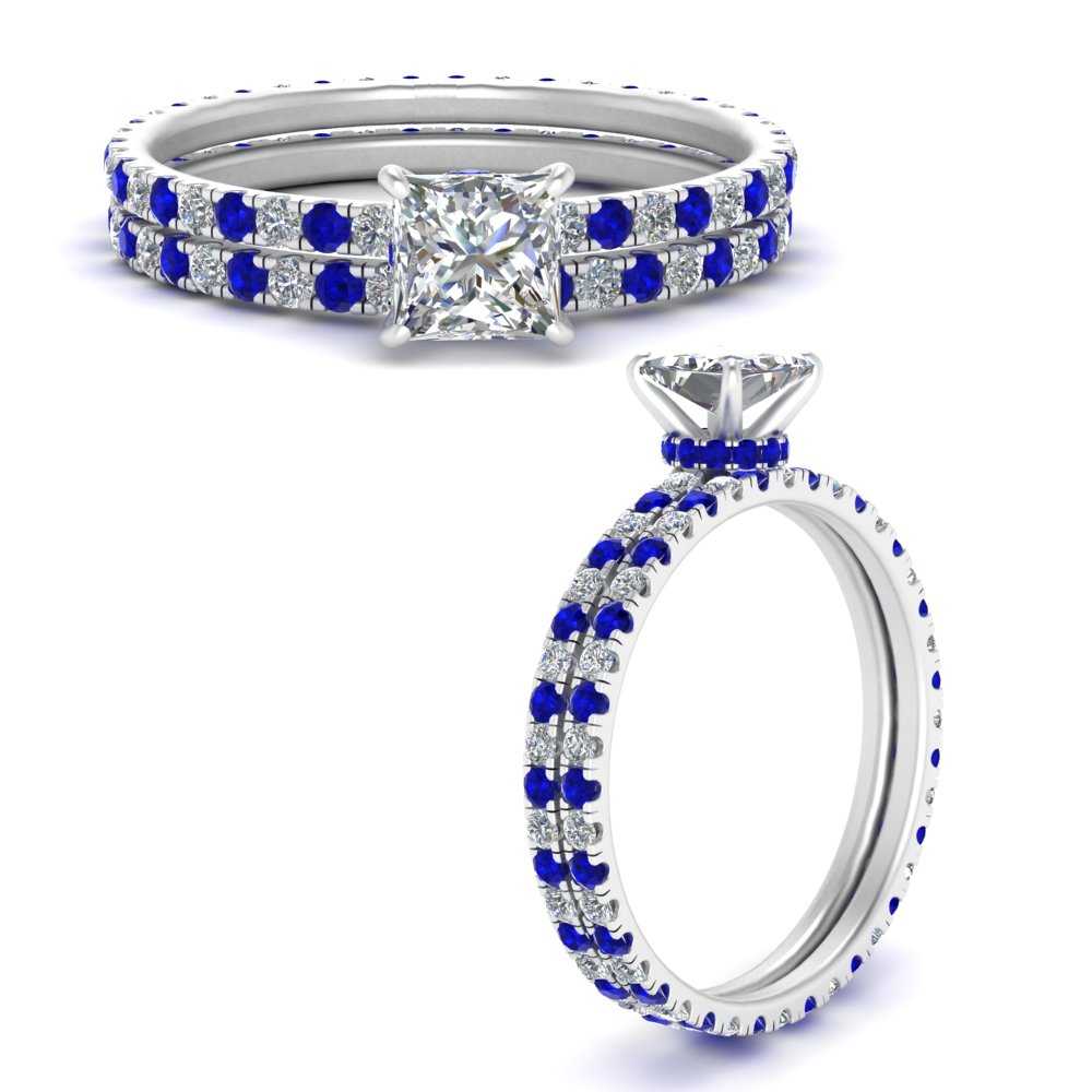 underhalo-eternity-princess-cut-diamond-wedding-band-set-with-sapphire-in-FD9168PRGSABLANGLE3-NL-WG