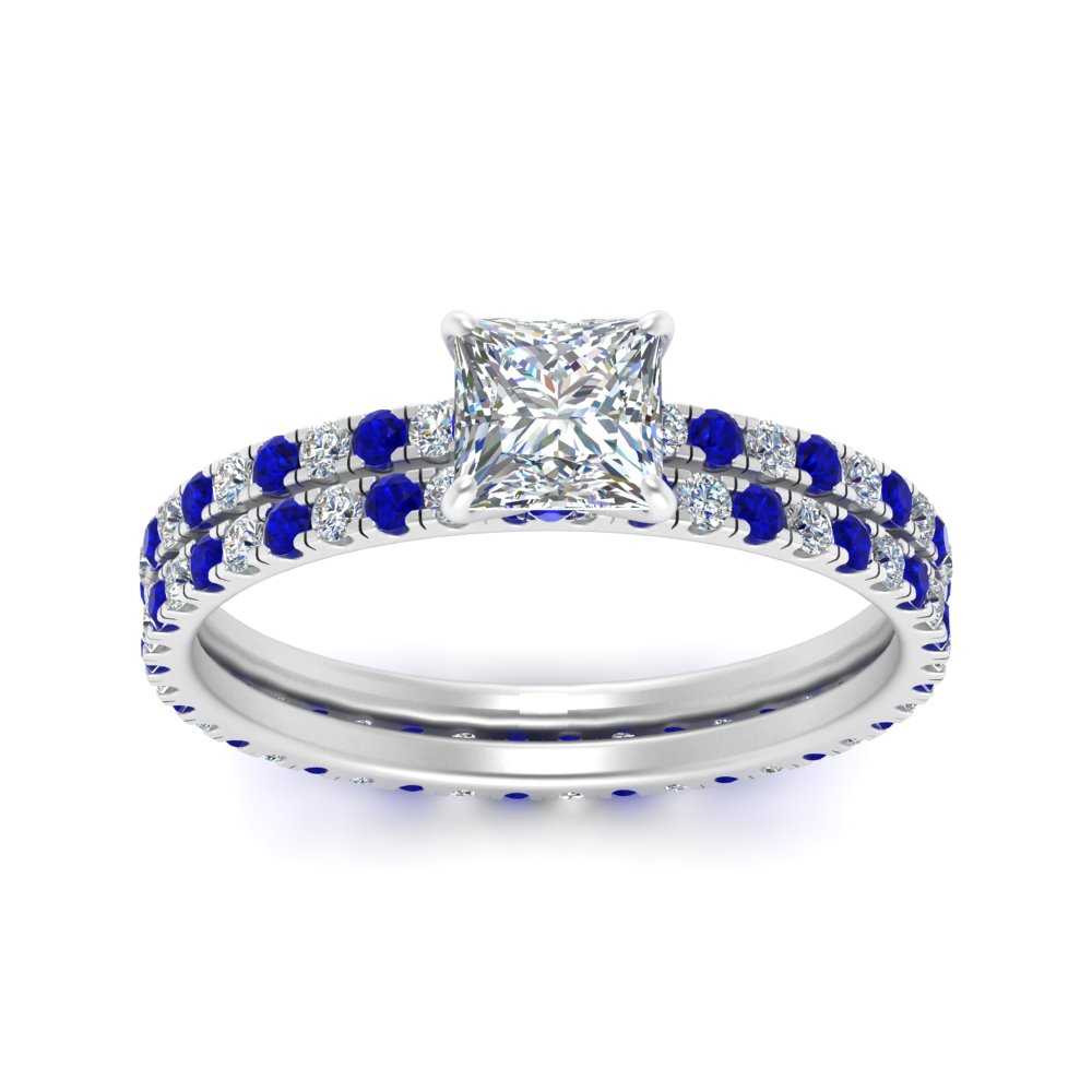 underhalo-eternity-princess-cut-diamond-wedding-band-set-with-sapphire-in-FD9168PRGSABLANGLE3-NL-WG