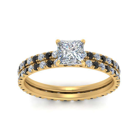 underhalo-eternity-princess-cut-wedding-band-set-with-black-diamond-in-FD9168PRGBLACKANGLE3-NL-YG