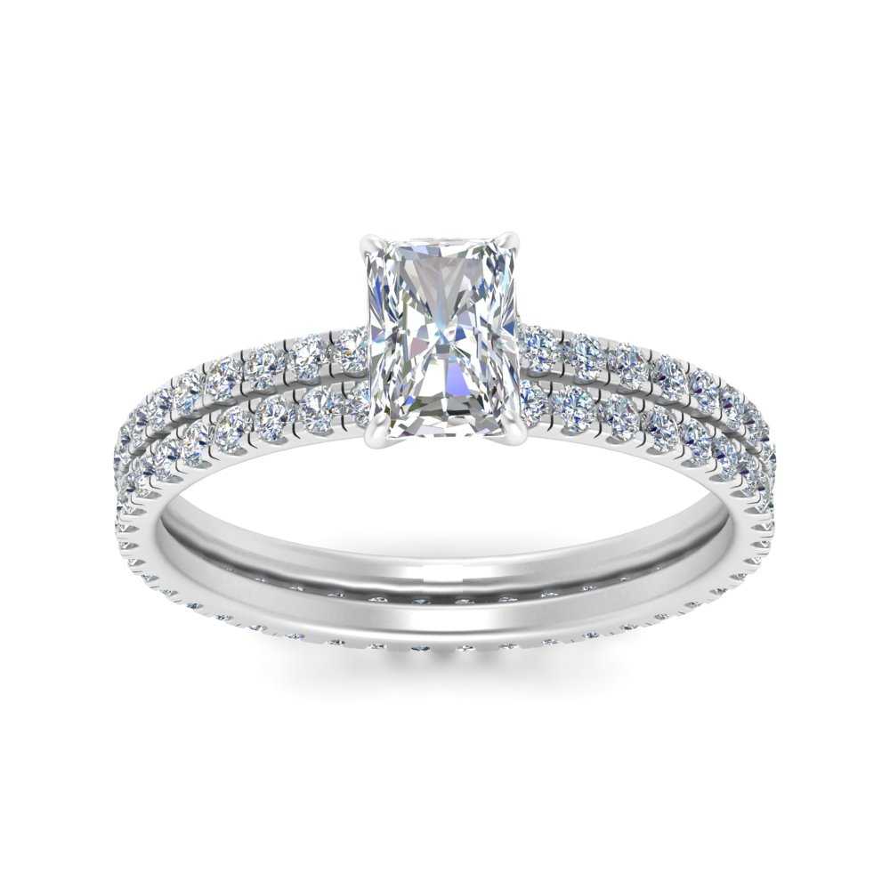 underhalo-eternity-radiant-cut-diamond-wedding-band-set-in-FD9168RAANGLE3-NL-WG