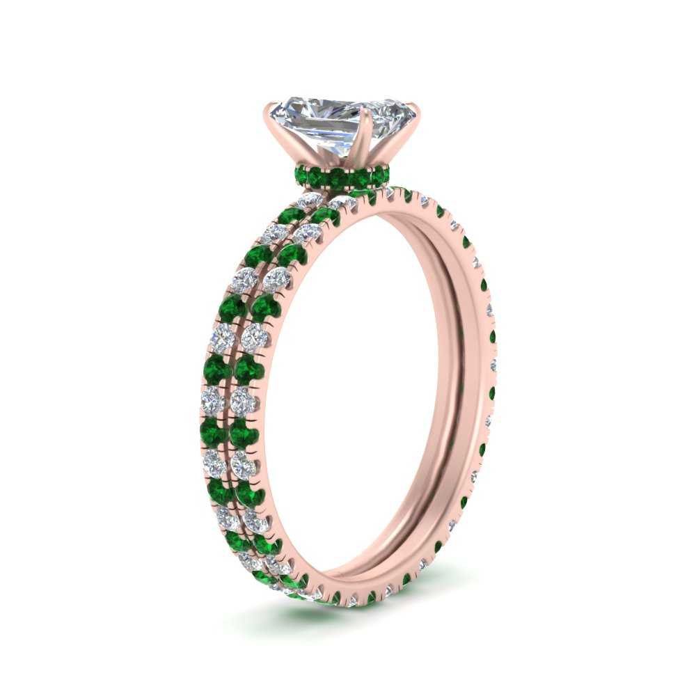 underhalo-eternity-radiant-cut-diamond-wedding-band-set-with-emerald-in-FD9168RAGEMGRANGLE3-NL-RG