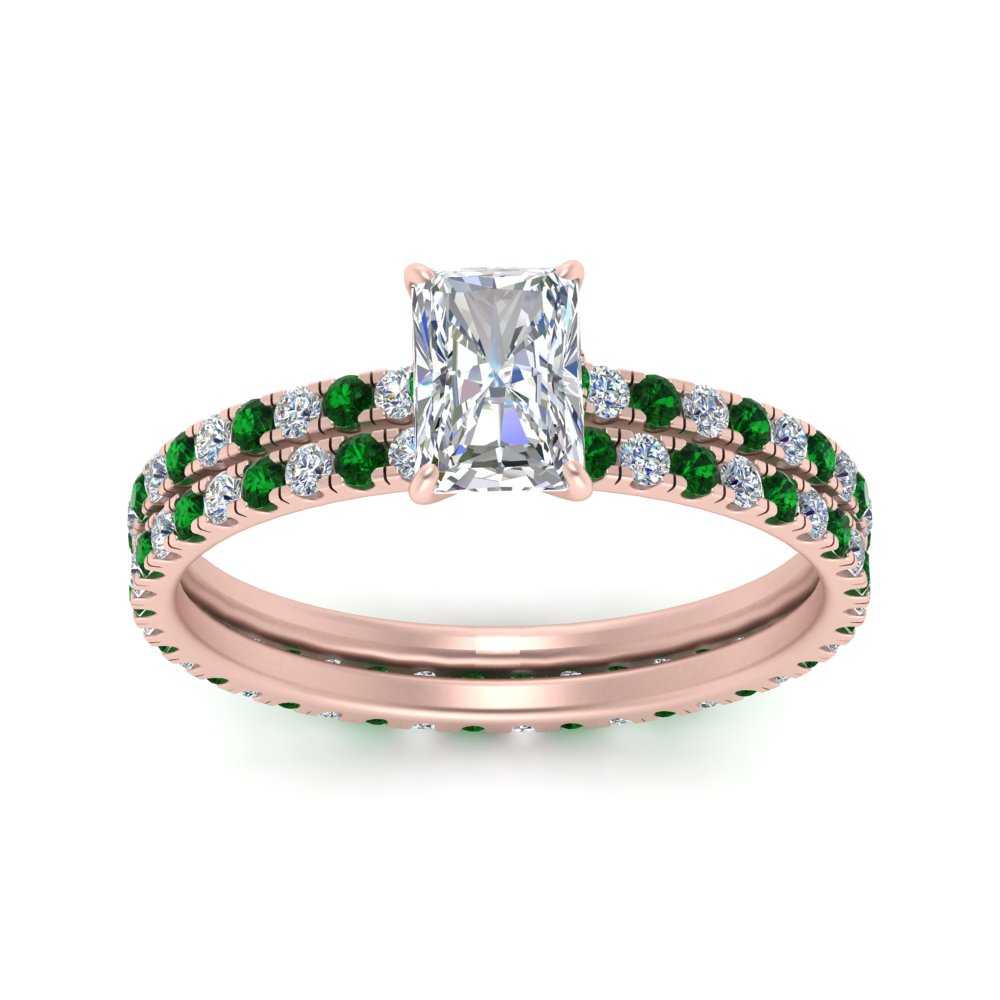 underhalo-eternity-radiant-cut-diamond-wedding-band-set-with-emerald-in-FD9168RAGEMGRANGLE3-NL-RG