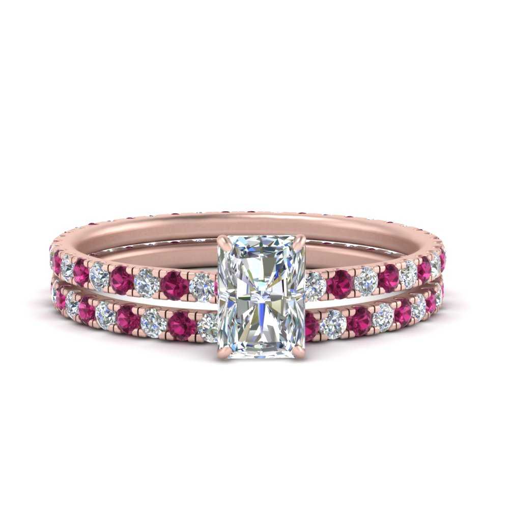 underhalo-eternity-radiant-cut-diamond-wedding-band-set-with-pink-sapphire-in-FD9168RAGSADRPIANGLE3-NL-RG