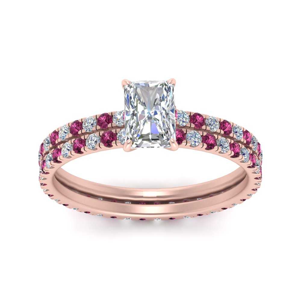 underhalo-eternity-radiant-cut-diamond-wedding-band-set-with-pink-sapphire-in-FD9168RAGSADRPIANGLE3-NL-RG