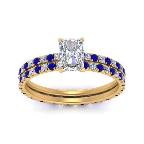 underhalo-eternity-radiant-cut-diamond-wedding-band-set-with-sapphire-in-FD9168RAGSABLANGLE3-NL-YG
